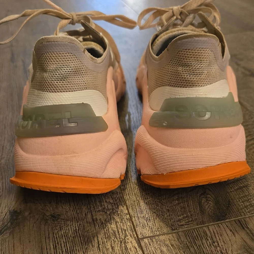 Women's Cream and‎ Orange Sneakers